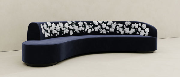 Elevate Your Home Decor with the Opulent Arc-Shaped Couch
